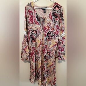 Mlle Gabrielle Paisley Print Dress. Size 18
